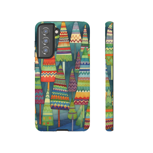 Knitted Christmas Trees - Impact Resistant Phone Case Samsung Galaxy S21 FE Matte